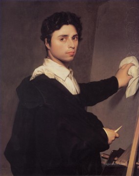  Auguste Oil Painting - Copy after Ingress 1804 Self Portrait Neoclassical Jean Auguste Dominique Ingres